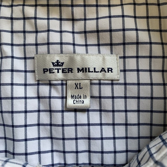 Peter Millar Checkered Button Down Shirt - Picture 5 of 7